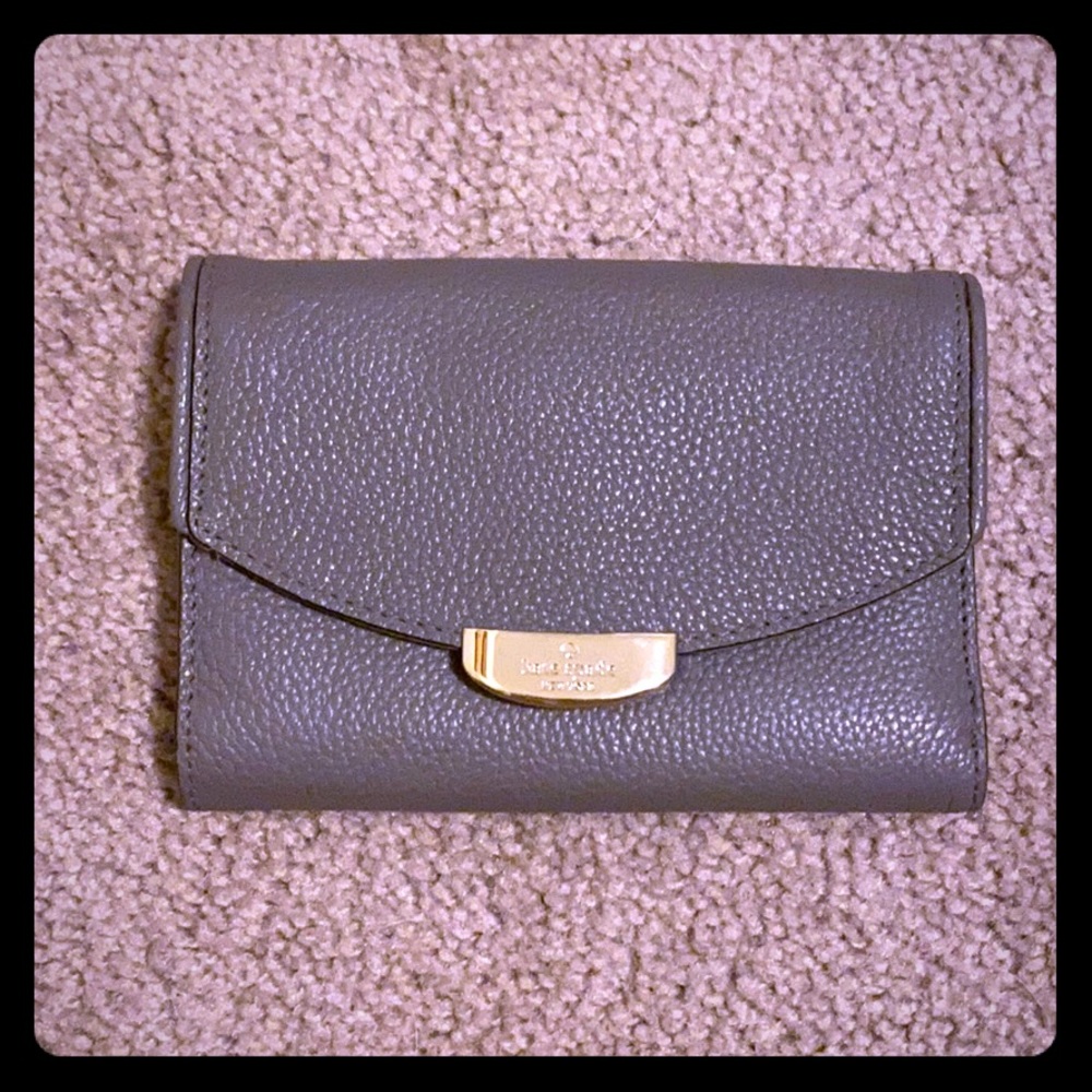 Kate Spade Gray Tri fold wallet